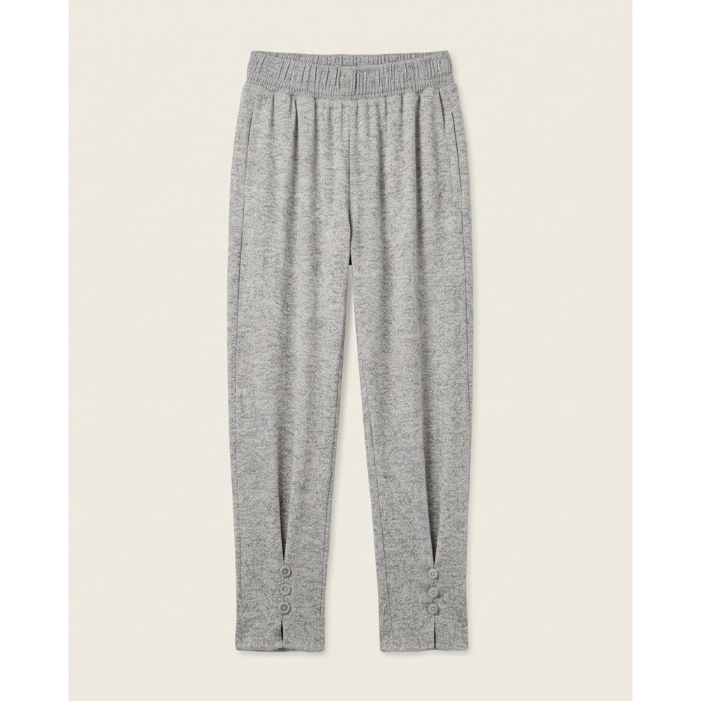 Anthropologie XS Sunday Monday Button Hem Jogger Pants Grey NWT RV $68